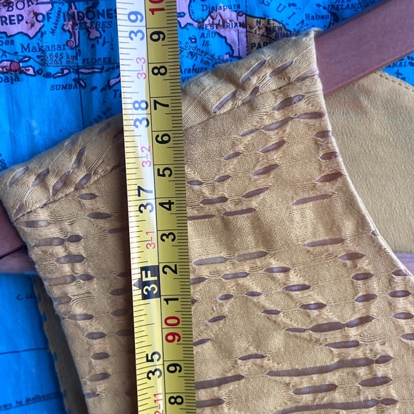 J. Crew Textured Mustard Yellow Sleeveless Fit-and-Flare Dress - Picture 9 of 9